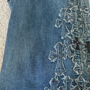 BAMBOO Blue Jeans with Cross Embroidery